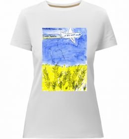 Женская премиум футболка Літак Мрія