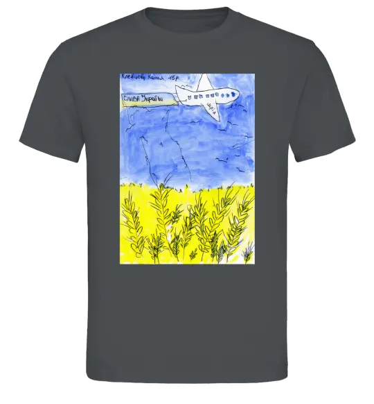 Чоловіча футболка Літак Мрія Графіт фото