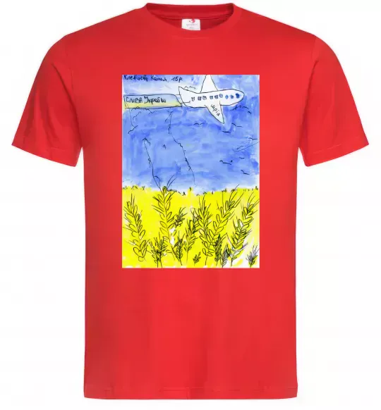 Чоловіча футболка Літак Мрія Червоний фото