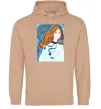 Женская толстовка (худи) Поверніться живими Песочный фото