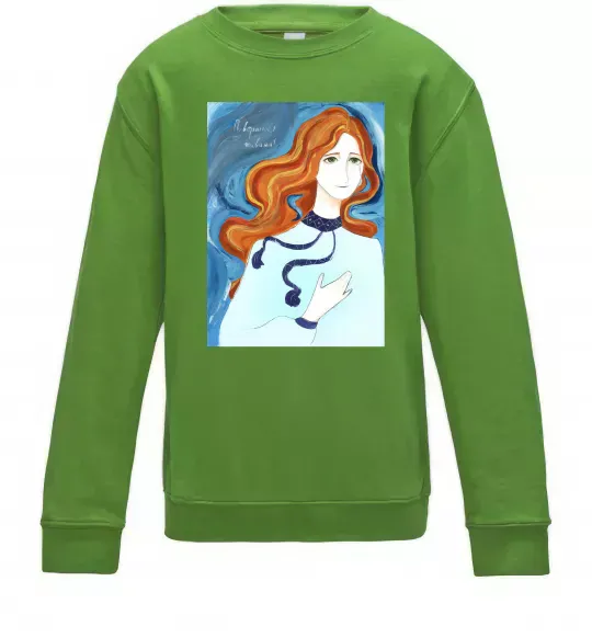 Детский Свитшот Поверніться живими Лаймовый фото