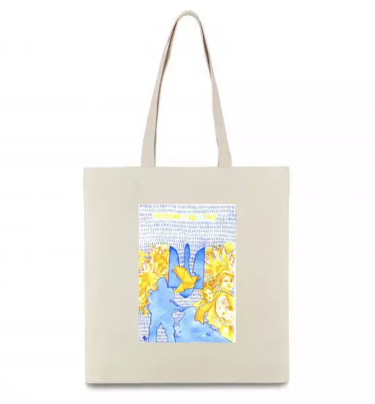 Эко-сумка Україна це ти Бежевый фото