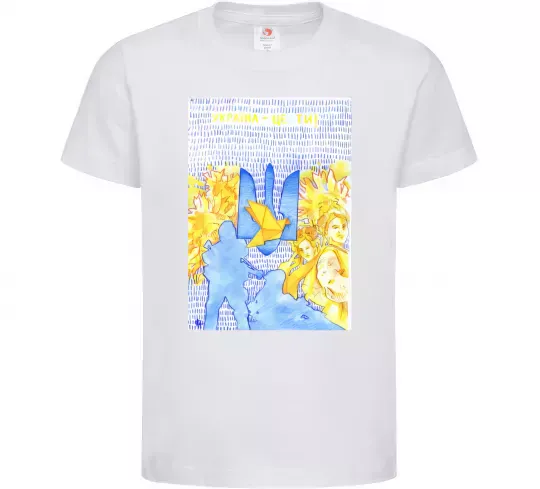 Дитяча футболка Україна це ти Білий фото