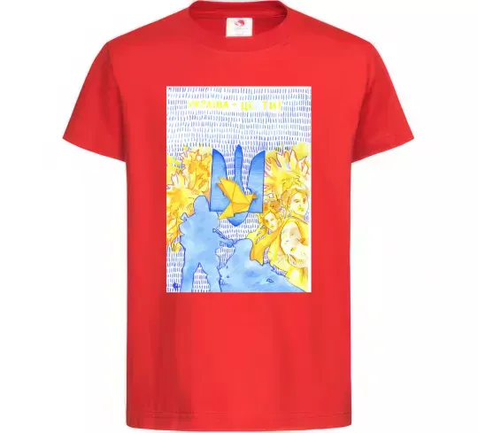 Дитяча футболка Україна це ти Червоний фото