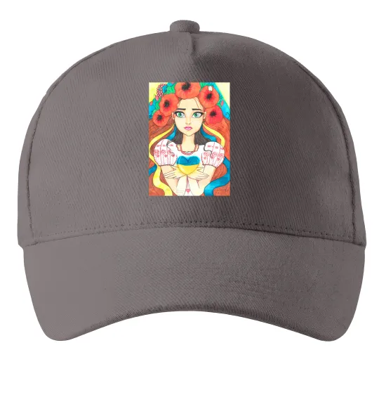 Кепка Українка з маками Серый фото