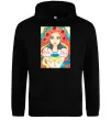Чоловіча толстовка (худі) Українка з маками Чорний фото