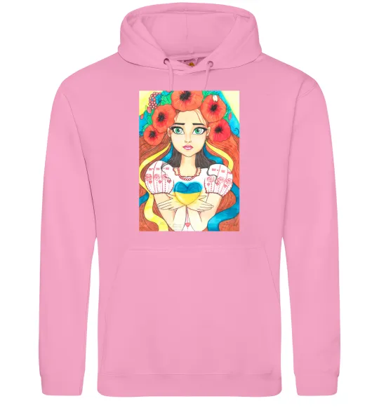 Жіноча толстовка (худі) Українка з маками Рожевий фото