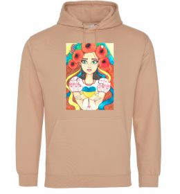 Жіноча толстовка (худі) Українка з маками Жіноча толстовка (худі) Українка з маками