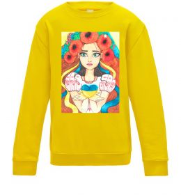 Детский Свитшот Українка з маками Детский Свитшот Українка з маками