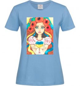 Женская футболка Українка з маками