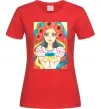 Жіноча футболка Українка з маками Червоний фото