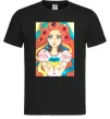 Чоловіча футболка Українка з маками Чорний Чоловіча футболка Українка з маками Чорний фото