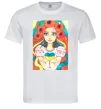 Чоловіча футболка Українка з маками Білий Чоловіча футболка Українка з маками Білий фото