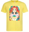 Чоловіча футболка Українка з маками Лимонний Чоловіча футболка Українка з маками Лимонний фото
