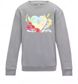 Детский Свитшот Дякуюємо Бережіть себе Серый меланж фото