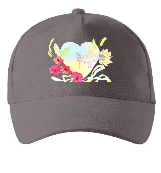 Кепка Українська хата Сірий фото