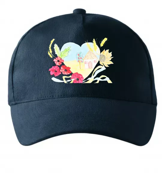 Кепка Українська хата Темно-синий фото