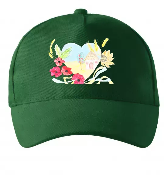 Кепка Українська хата Темно-зеленый фото