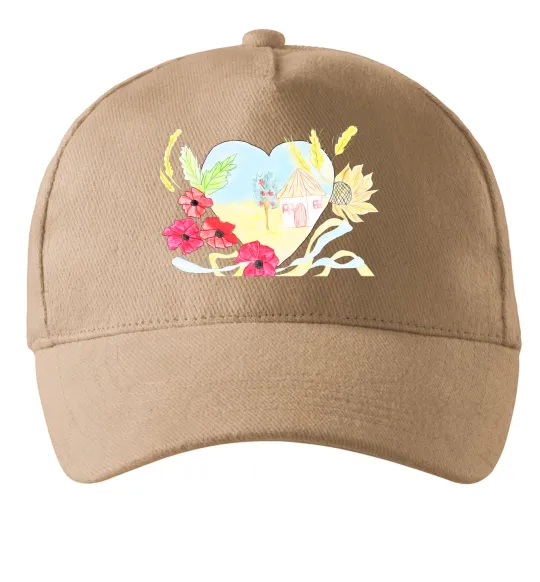 Кепка Українська хата Пісочний фото