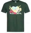Чоловіча футболка Українська хата Темно-зелений фото