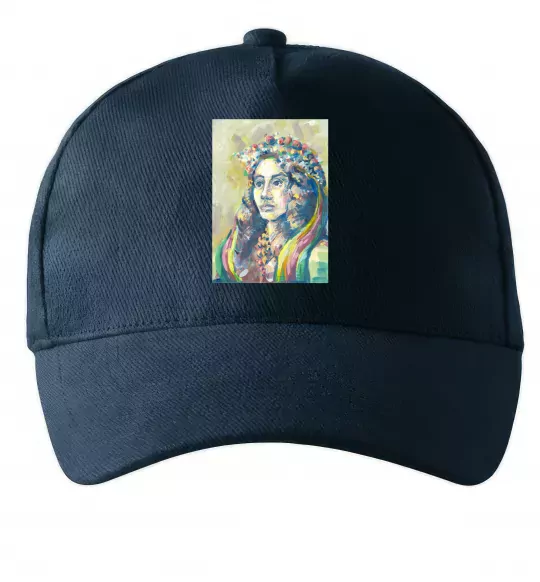 Кепка Українка у вінку Темно-синій фото