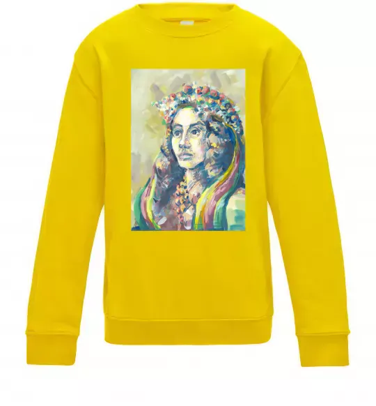 Детский Свитшот Українка у вінку Солнечно желтый фото