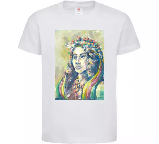 Дитяча футболка Українка у вінку Білий фото