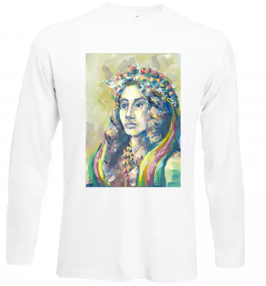 Лонгслив Українка у вінку Белый фото