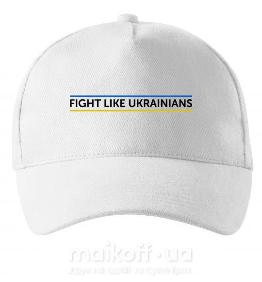Кепка Fight like Ukraininan Білий фото