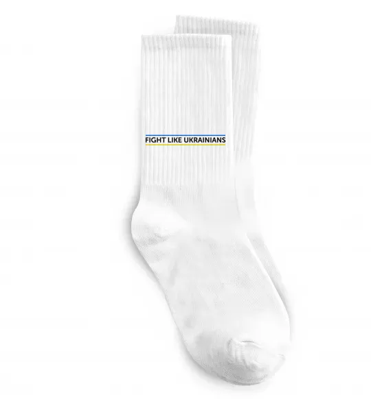 Носки Fight like Ukraininan Белый фото