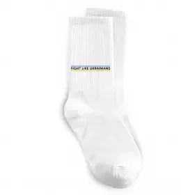 Носки Fight like Ukraininan Белый фото