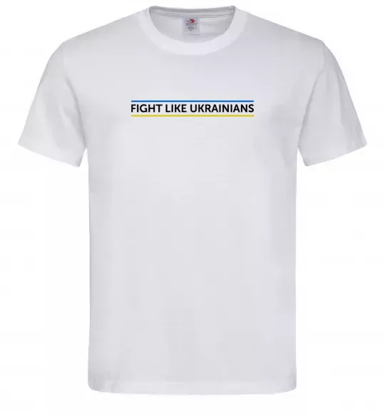 Мужская футболка Fight like Ukraininan Белый фото
