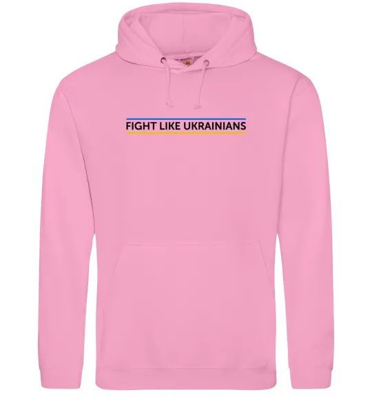 Чоловіча толстовка (худі) Fight like Ukraininan Рожевий фото