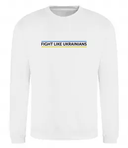 Свитшот Fight like Ukraininan Белый фото