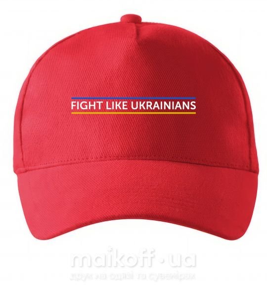 Кепка Fight like Ukraininan Красный фото