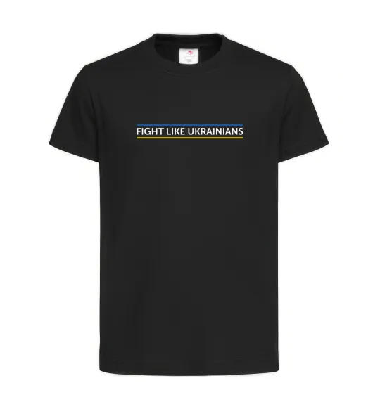 Дитяча футболка Fight like Ukraininan Чорний фото