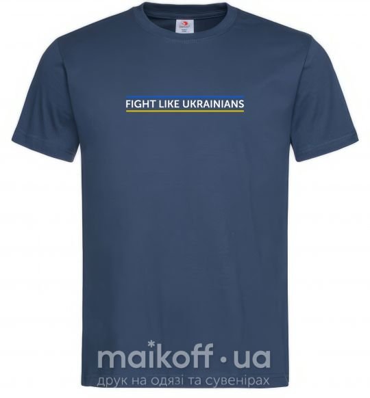 Чоловіча футболка Fight like Ukraininan Темно-синій фото