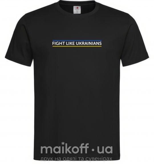 Чоловіча футболка Fight like Ukraininan Чорний фото