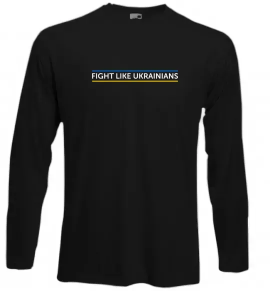 Лонгслив Fight like Ukraininan Черный фото