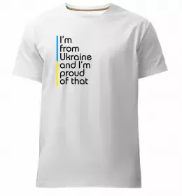 Мужская премиум футболка Ukraine it's my DNA Черный фото