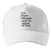 Кепка Im from Ukraine and Im proud of that Білий фото