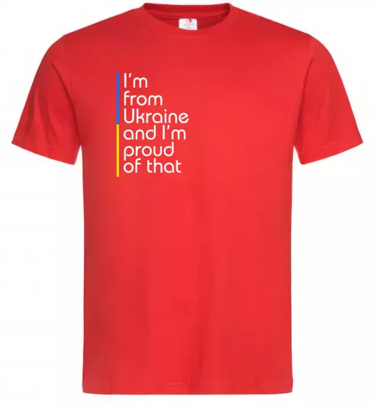Чоловіча футболка Im from Ukraine and Im proud of that Червоний фото
