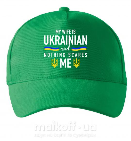Кепка My wife is ukrainian Зеленый фото