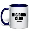 Чашка з кольоровою ручкою Big dick club legendary Глибокий темно-синій фото