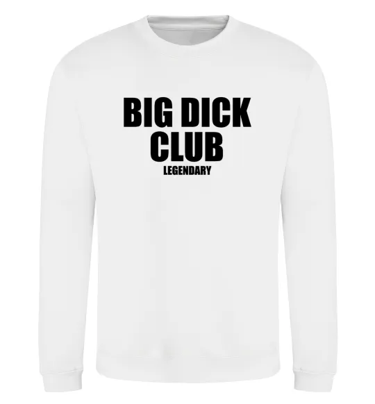 Світшот Big dick club legendary Білий фото
