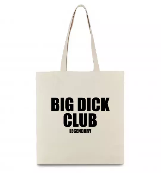 Еко-сумка Big dick club legendary Бежевий фото