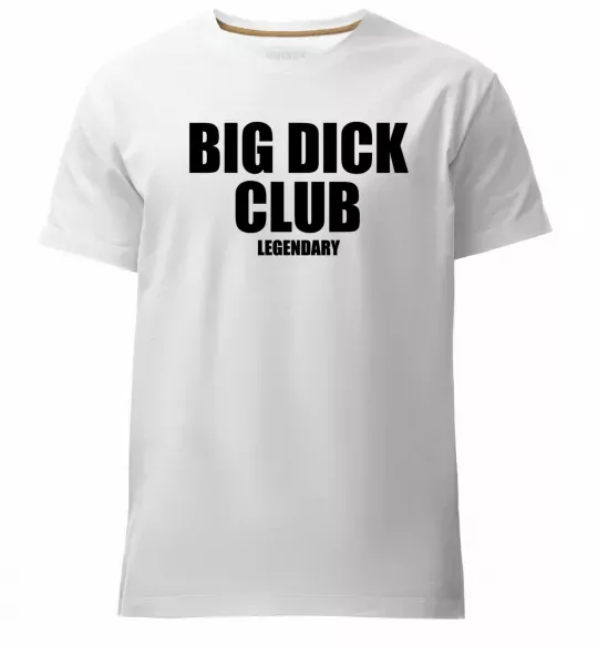Мужская премиум футболка Big dick club legendary Белый фото