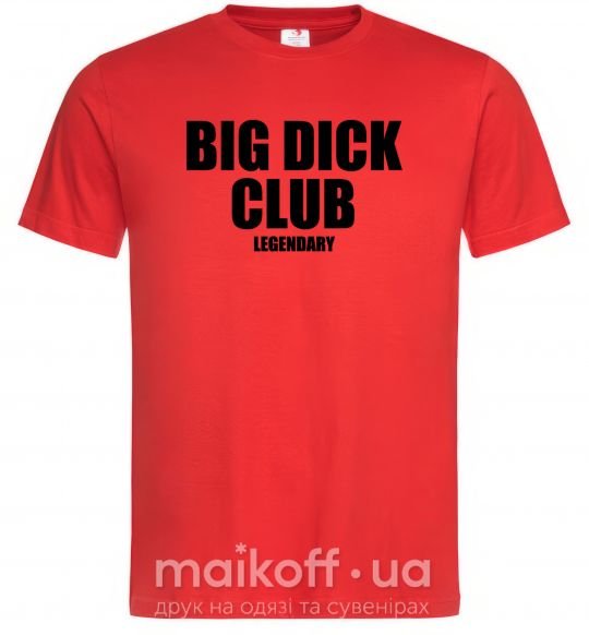 Мужская футболка Big dick club legendary Красный фото