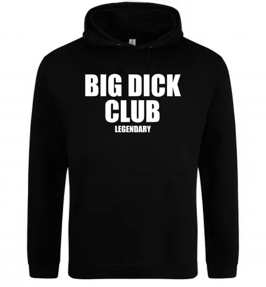 Мужская толстовка (худи) Big dick club legendary Черный фото