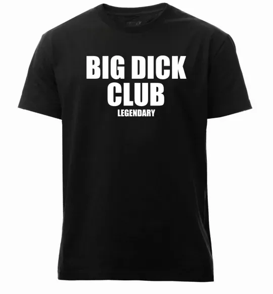Мужская премиум футболка Big dick club legendary Черный фото